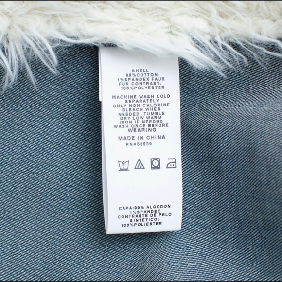 🥳HP🥳 KUT From The Kloth Faux Shearling Trim Denim Jacket - Picture 6 of 7
